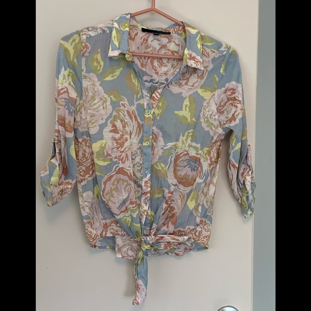 Beautiful pastel floral blouse